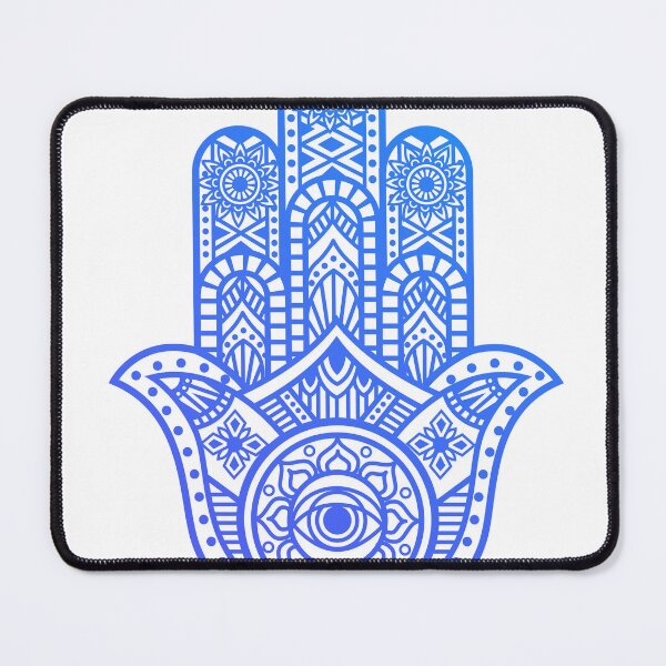 Item preview, Protection and good fortune: Hand of Fatima or Hamsa blue tones designed and sold by marco2r.