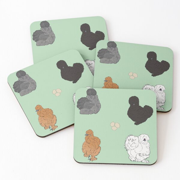 Item preview, Silkie Chicken Pattern Minty designed and sold by Ashley Gagnon.