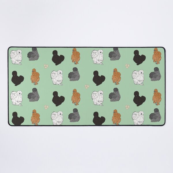 Vista previa del artículo con la obra «Patrón de pollo Silkie menta», diseñado y vendido por Ashley Gagnon.