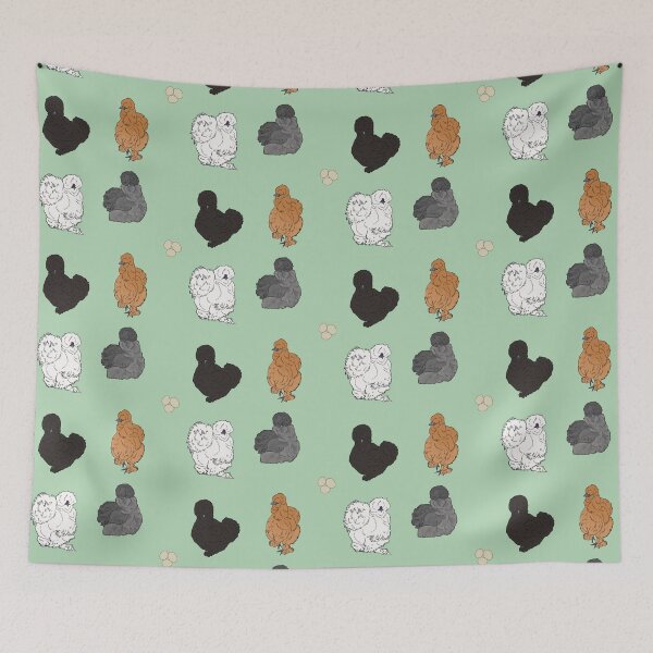 Item preview, Silkie Chicken Pattern Minty designed and sold by Ashley Gagnon.