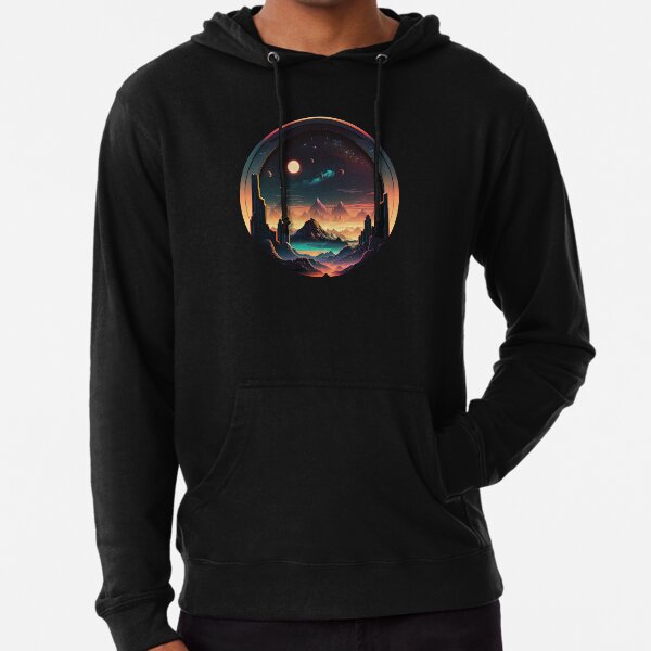 Space race utopia planet base Lightweight Hoodie