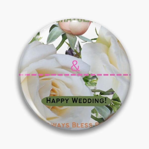Item preview, White roses wedding wishes designed and sold by RachLTeesNThing.