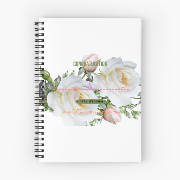 Item preview, White roses wedding wishes designed and sold by RachLTeesNThing.