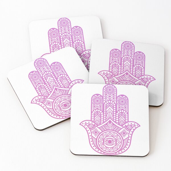 Item preview, Protection and good fortune: Hand of Fatima or Hamsa light pink tones designed and sold by marco2r.