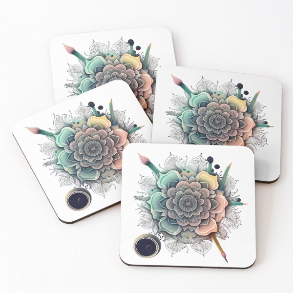 Item preview, Beautiful, intricate, pastel colorful, water color, mandala for artists designed and sold by venerateprints.