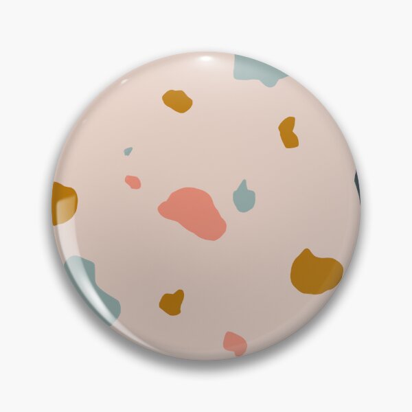 Item preview, Giant terrazzo - blue, pink + mustard on cream background designed and sold by LucyFaulke.