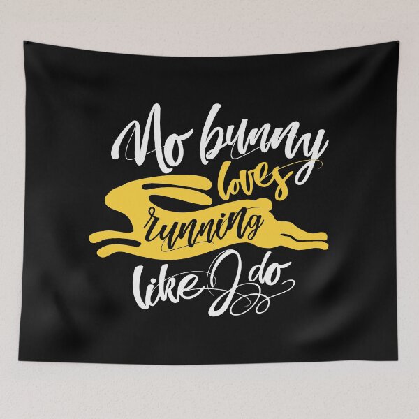 Item preview, Nobunny | Love Run Yellow Bunny Silhouette And White Modern Inspirational Typography designed and sold by Zazizu.