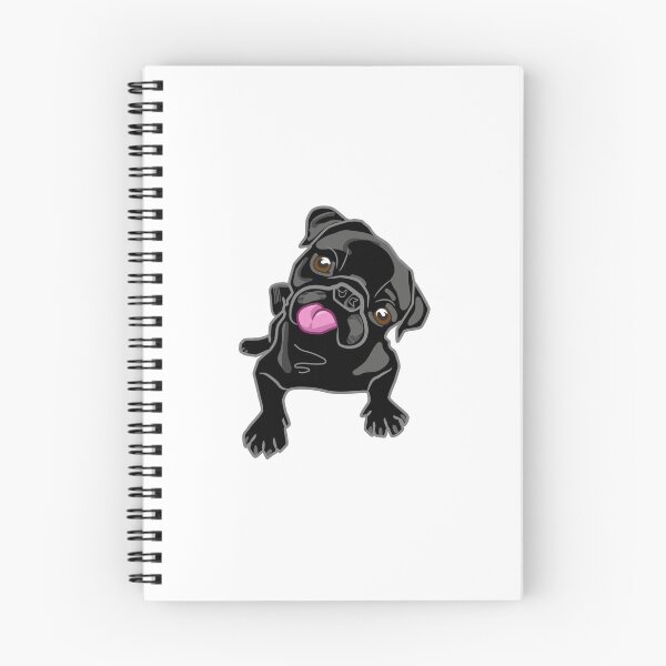 Item preview, Black pug illustration designed and sold by Gile-Shop.
