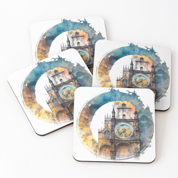 Item preview, Enchanting Watercolor of the Prague Astronomical Clock designed and sold by cosas-molonas.