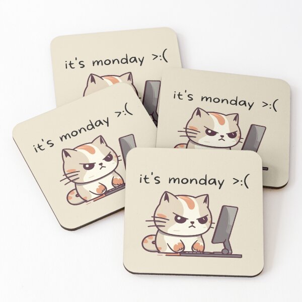 Item preview, It's Monday Cat designed and sold by cetakulang.