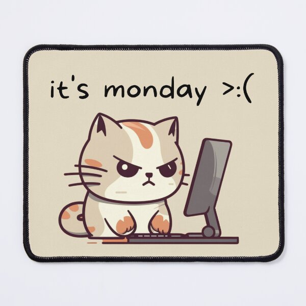 Item preview, It's Monday Cat designed and sold by cetakulang.