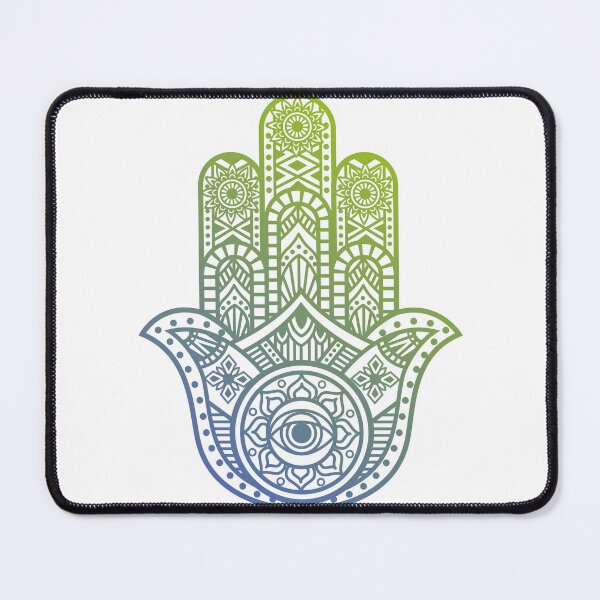 Item preview, Protection and good fortune: Hand of Fatima or Hamsa green tones designed and sold by marco2r.