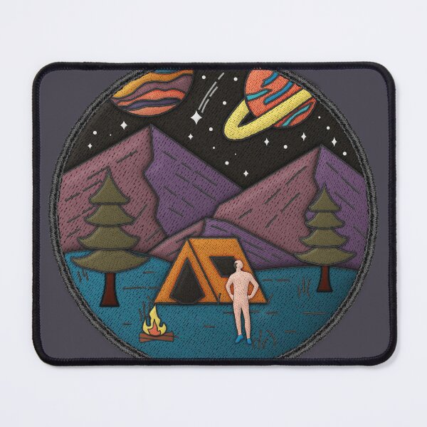 Item preview, Midlife Marv Out Existential Camping Merit Badge designed and sold by jephwho.