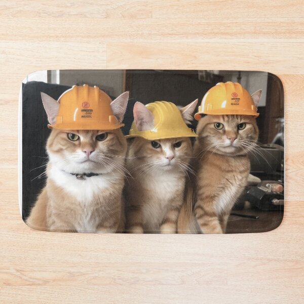Item preview, Cats With Hard Hats designed and sold by Animally-Ai.