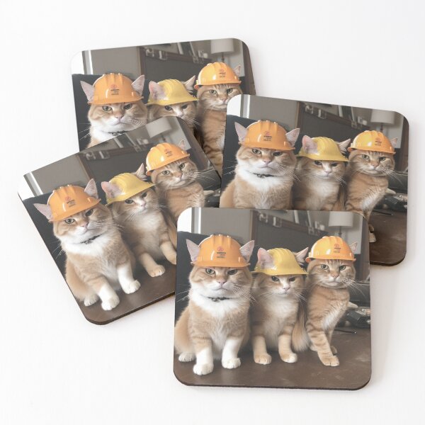 Item preview, Cats With Hard Hats designed and sold by Animally-Ai.