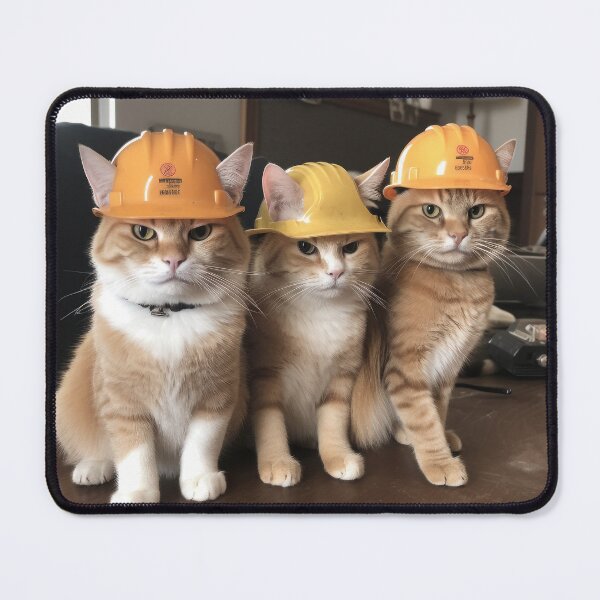 Item preview, Cats With Hard Hats designed and sold by Animally-Ai.