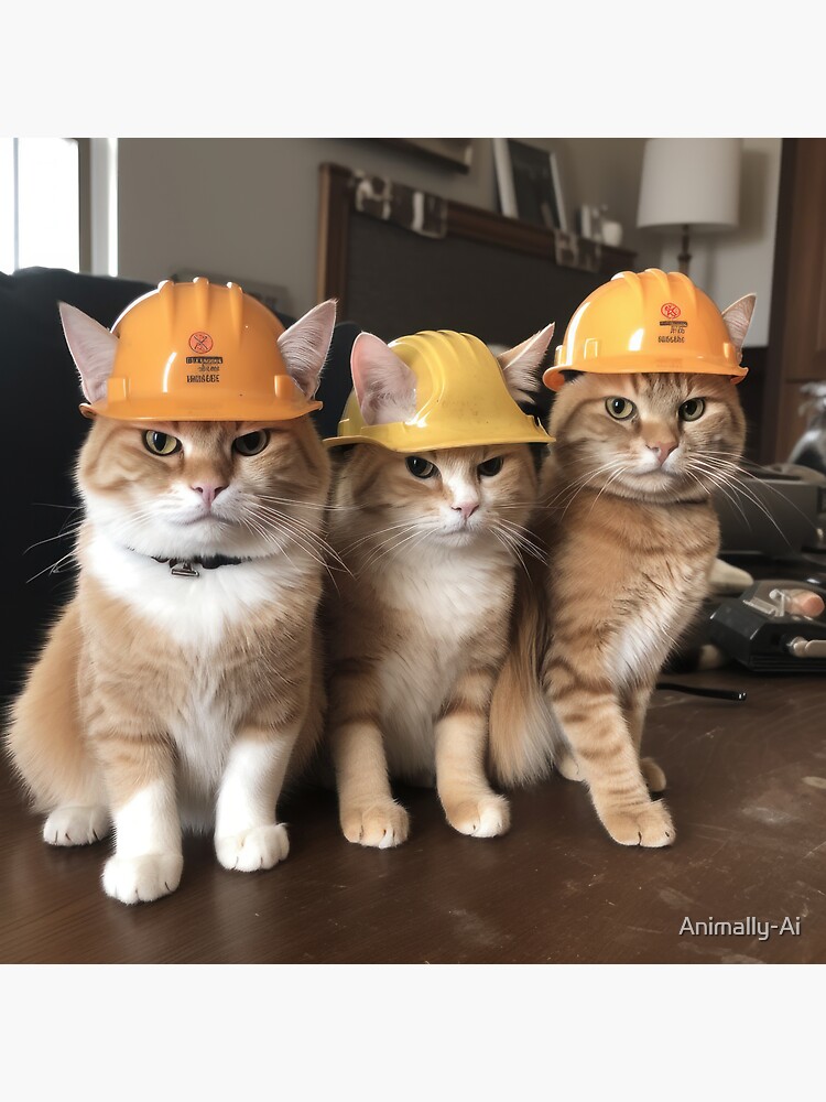 Cat store hard hat