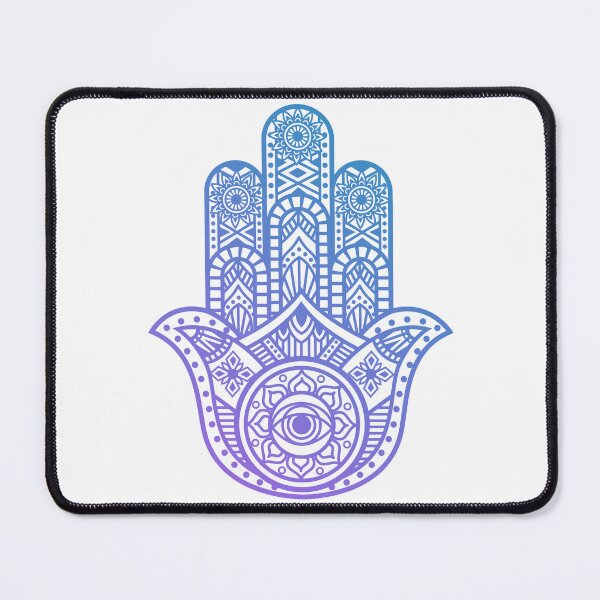 Item preview, Protection and good fortune: Hand of Fatima or Hamsa violet blue tone designed and sold by marco2r.