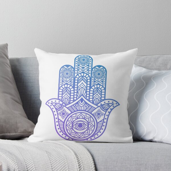 Item preview, Protection and good fortune: Hand of Fatima or Hamsa violet blue tone designed and sold by marco2r.