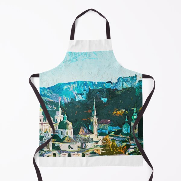 Item preview, Salzburg - Austria landscape painting Unique Watercolor designed and sold by CleverClings.