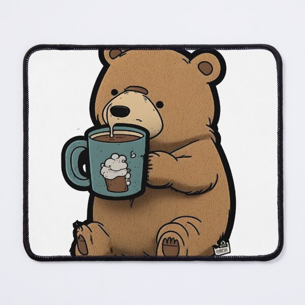 Item preview, Cute Bear Drinking Hot Chocolate designed and sold by BHDesignCo.