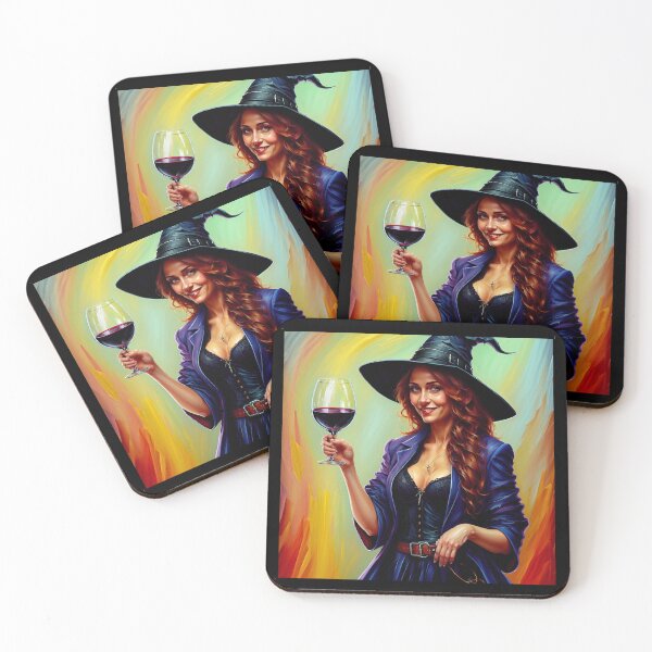 Item preview, Sexy Witch Drinking Red Wine - Halloween Gothic Party designed and sold by zptees.