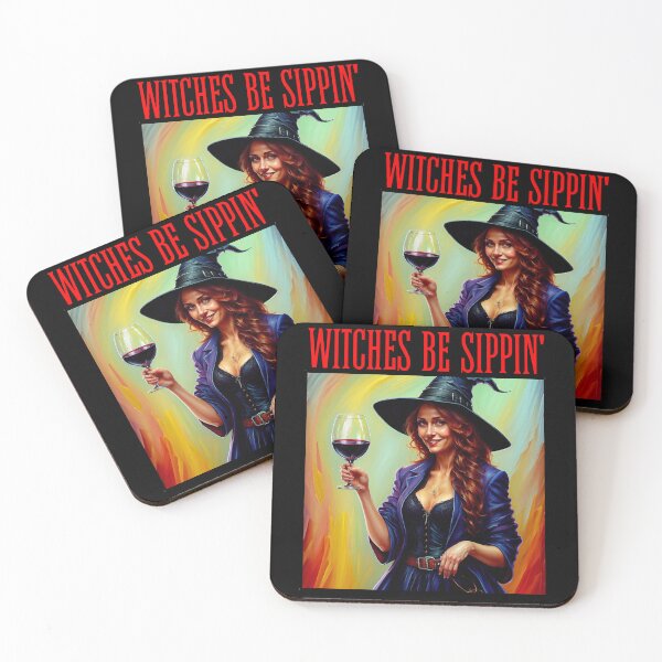Item preview, Witches Be Sippin - Sexy Witch Drinking Wine designed and sold by zptees.