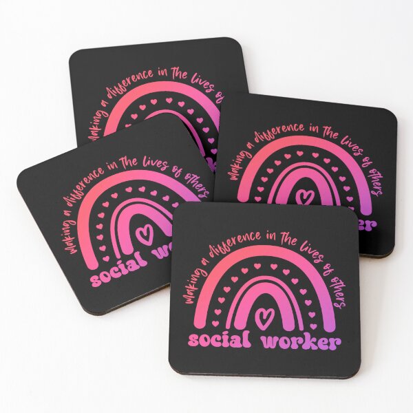 Item preview, Social Worker Boho Rainbow Gradient Pink | Social Worker graduation gifts | MSW Master of Social Work  designed and sold by Violet Treasures.
