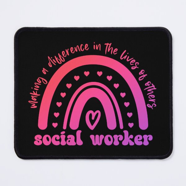 Item preview, Social Worker Boho Rainbow Gradient Pink | Social Worker graduation gifts | MSW Master of Social Work designed and sold by Violet Treasures.