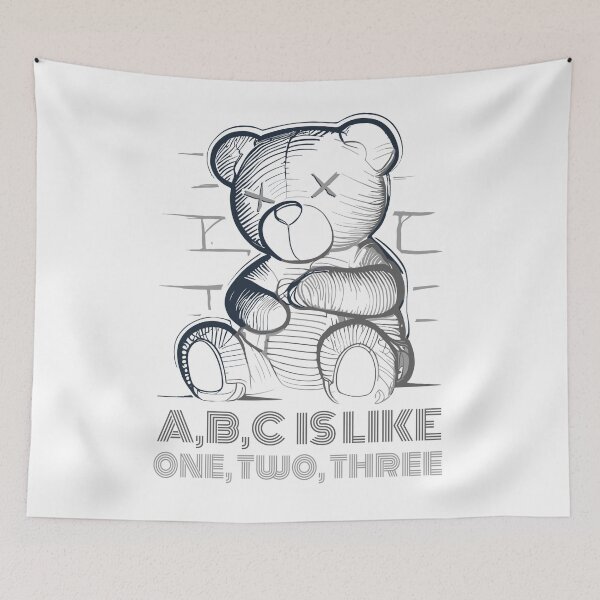 Item preview, A,B,C IS LIKE ONE, TWO, THREE - WHITE designed and sold by ZoomTaDesign.