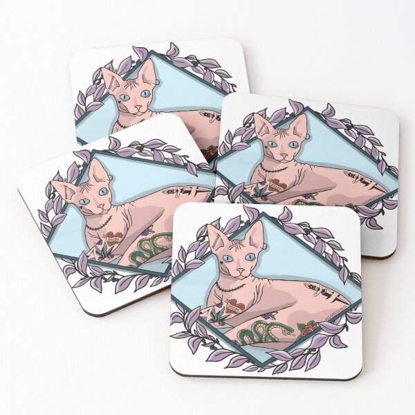 Item preview, Tattooed Sphynx Cat designed and sold by scrambledpegs.