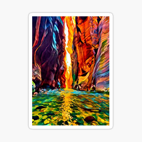 Vista previa del artículo con la obra «Parque Nacional Zion-The Narrows», diseñado y vendido por hopefulwander11.