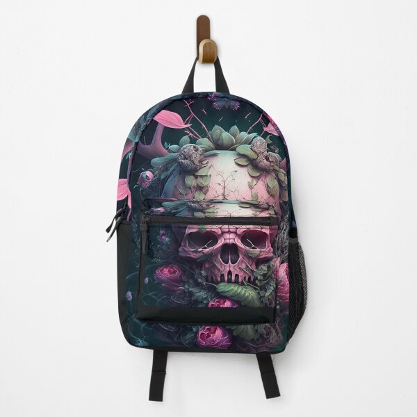 Item preview, Floral Skull Art Skull and Pink Roses Flower Skull Art designed and sold by Art.Fusion.Studio.