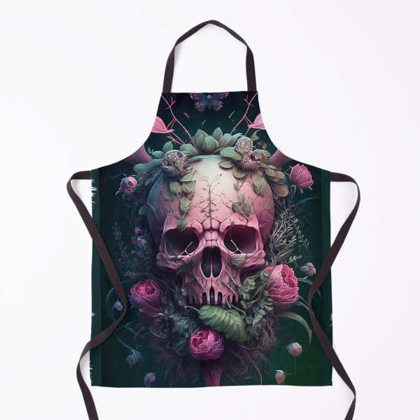 Item preview, Floral Skull Art Skull and Pink Roses Flower Skull Art designed and sold by Art.Fusion.Studio.