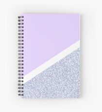 Pastell Lila und Glitter Spiralblock