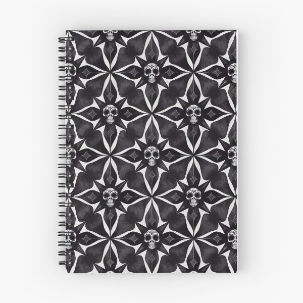 Aperçu de l'œuvre Gothic Skull Pattern in Monochrome créée et vendue par Fine Prints.