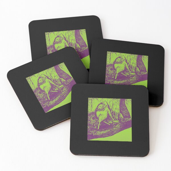 Item preview, The Flat-faced Mudling - Green & Purple designed and sold by Grotëskin.