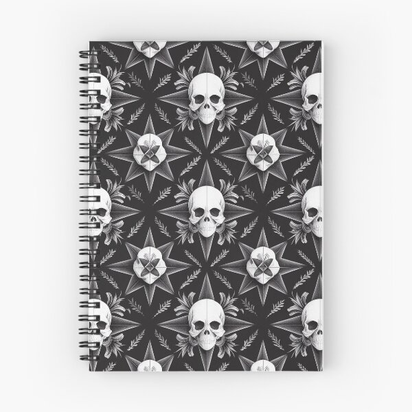 Aperçu de l'œuvre Gothic Monochrome Skull Pattern créée et vendue par Fine Prints.