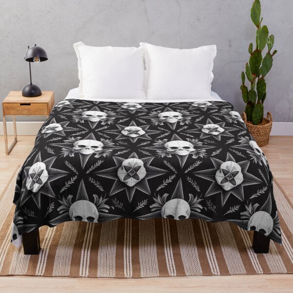 Item preview, Gothic Monochrome Skull Pattern designed and sold by Fine Prints.
