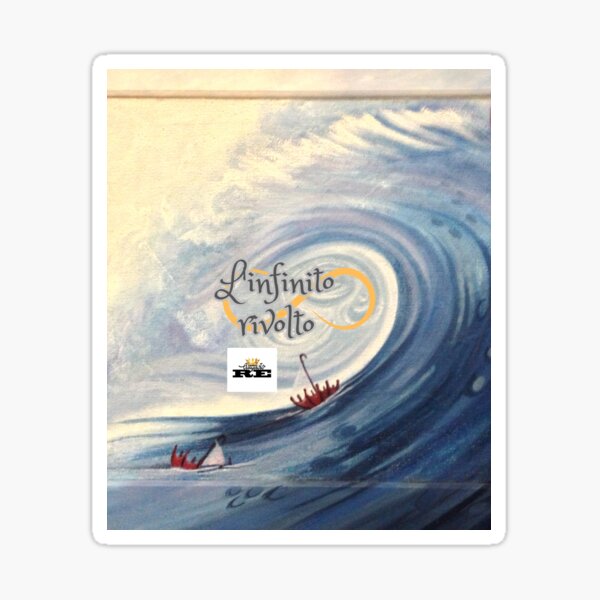 infinito, stelle, murales, mare, onde, barche, l'infinito rivolto, Augusto Re Sticker