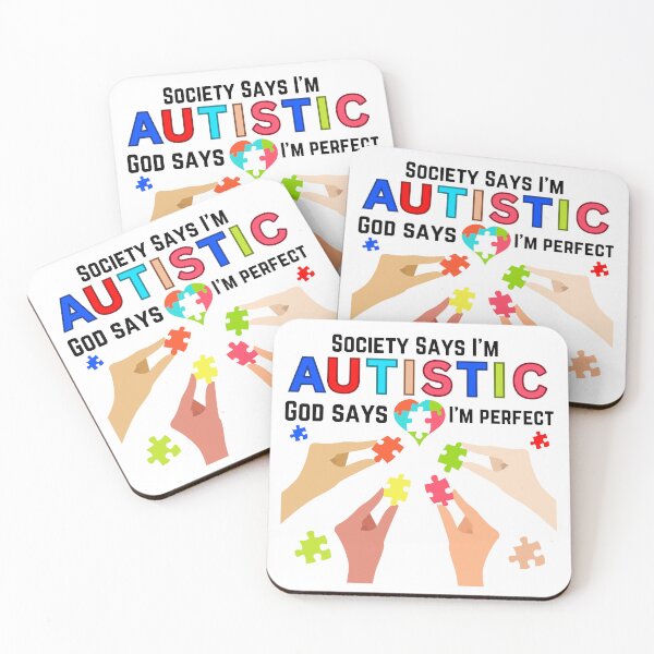 Item preview, Society Says I'm Autistic God Says I'm Perfect gift idea designed and sold by Adorable Designs.