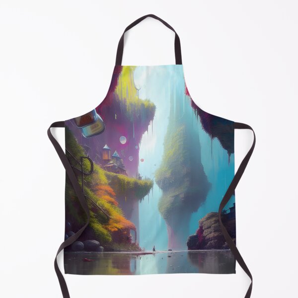 Item preview, Fantasy World Landscape River Tall Cliffs Green designed and sold by VersoShopping.
