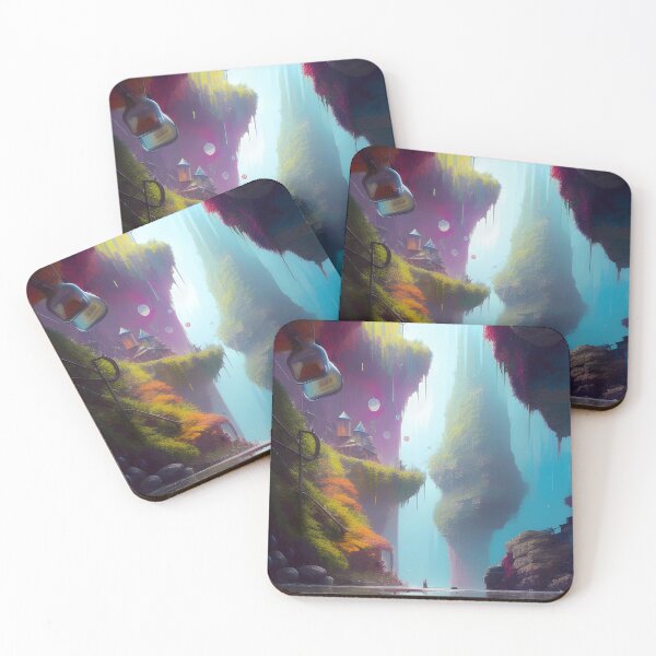 Item preview, Fantasy World Landscape River Tall Cliffs Green designed and sold by VersoShopping.