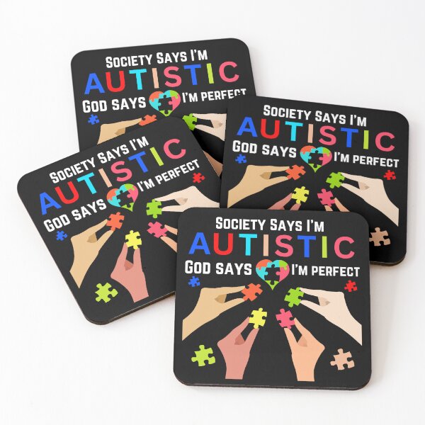 Item preview, Society Says I'm Autistic God Says I'm Perfect gift idea designed and sold by Adorable Designs.
