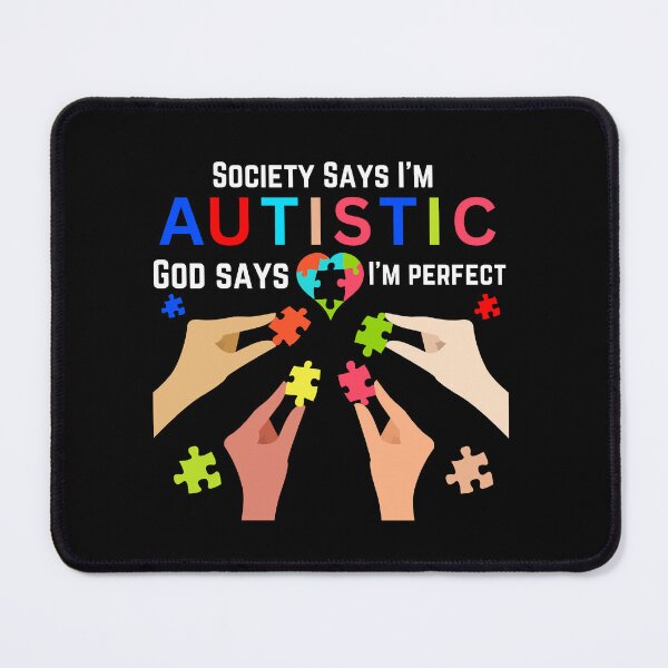 Item preview, Society Says I'm Autistic God Says I'm Perfect gift idea designed and sold by Adorable Designs.