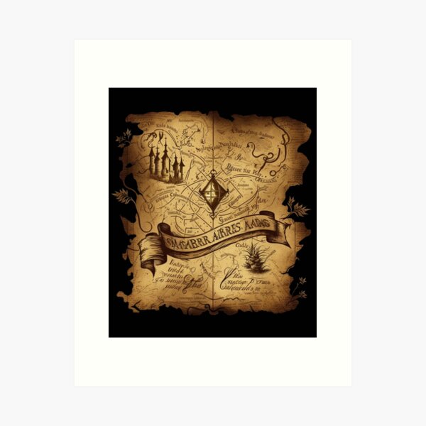 Magic World Hufflepuff Castle Map Poster The Marauders Map Canvas Painting  Classic Movie Wall Art Prints