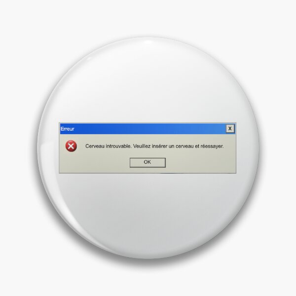 Item preview, Brain Not Found error message designed and sold by SyncopeMars.