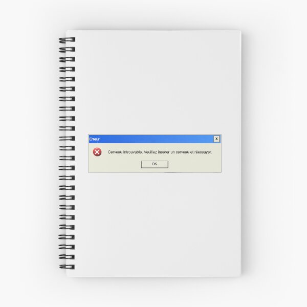 Item preview, Brain Not Found error message designed and sold by SyncopeMars.
