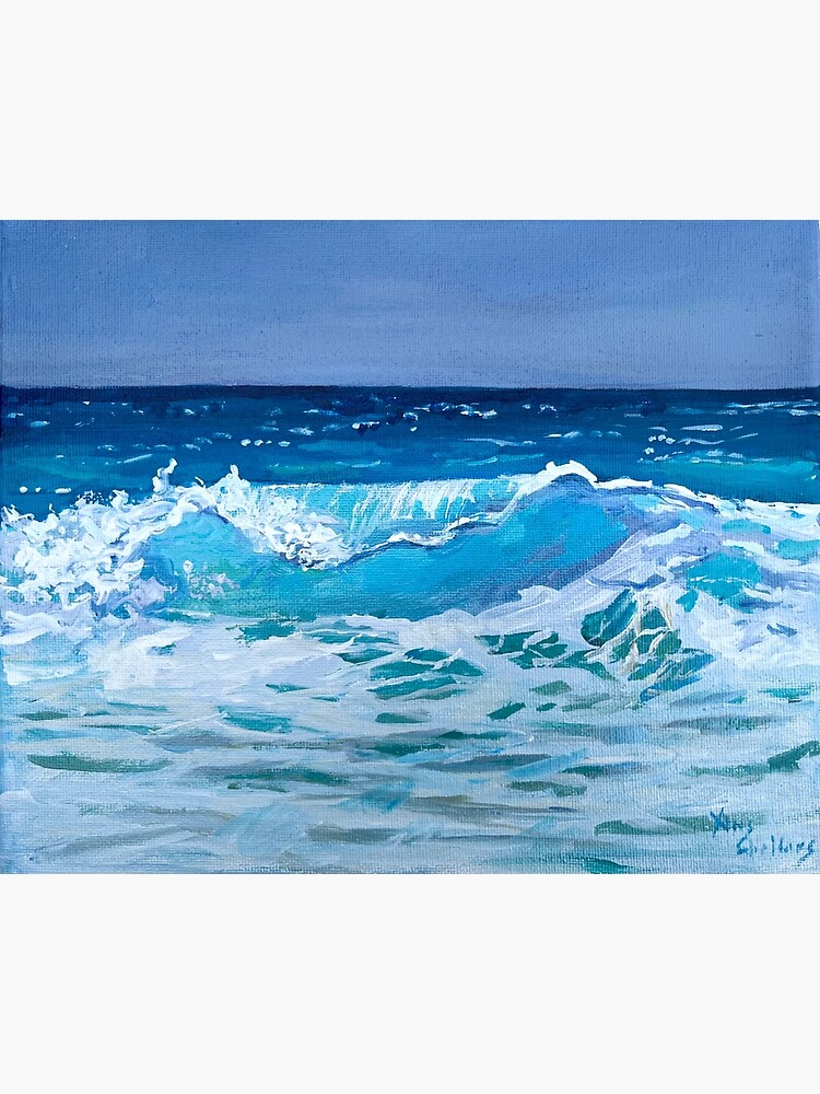 Seascape Acrylic Painting Ocean Acrylic Art Palette Knife Painting Thick  Acrylic Wall Art Wave Ocean Textured Painting 