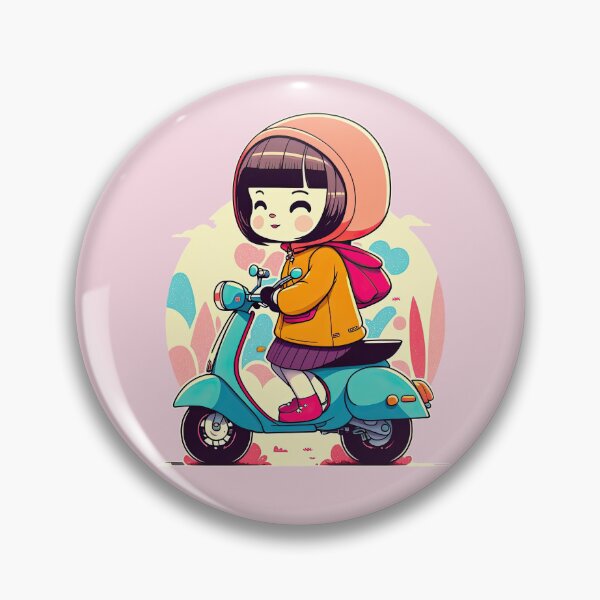 Item preview, Cute Retro Scooter Girl Scooter Ride Down Town designed and sold by ultra-cute.